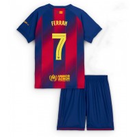 Barcelona Ferran Torres #7 Domáci Detský futbalový dres 2025-26 Krátky Rukáv (+ trenírky)